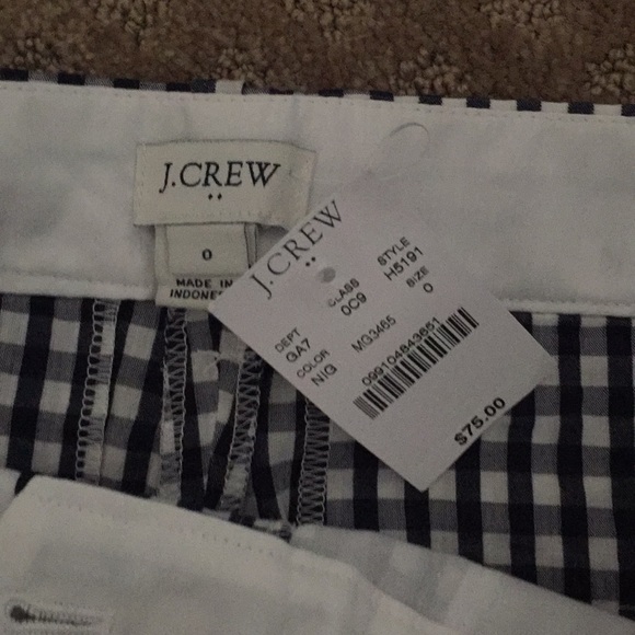 J.crew blue/white checked lightweight ankle pant,0 - Picture 4 of 5